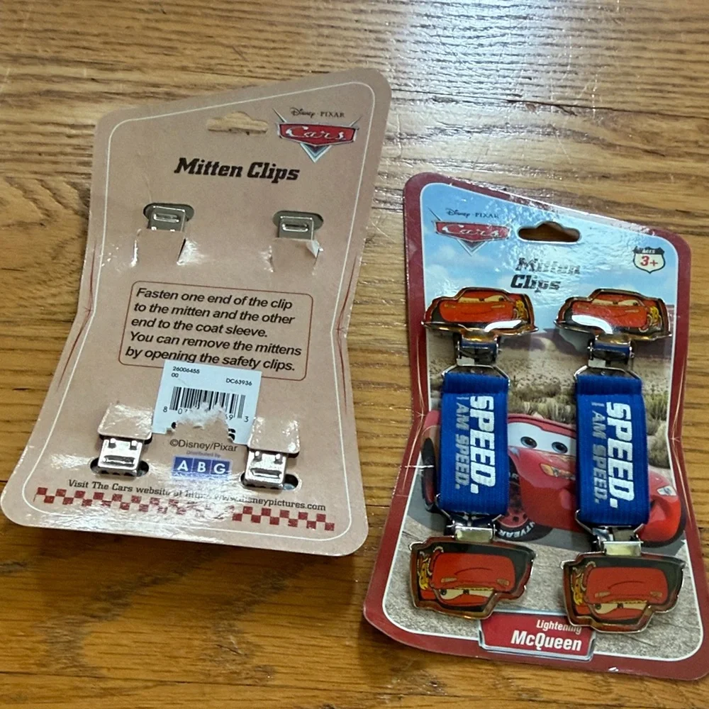 Cars Lightning McQueen Blue Mitten Clips 2 sets